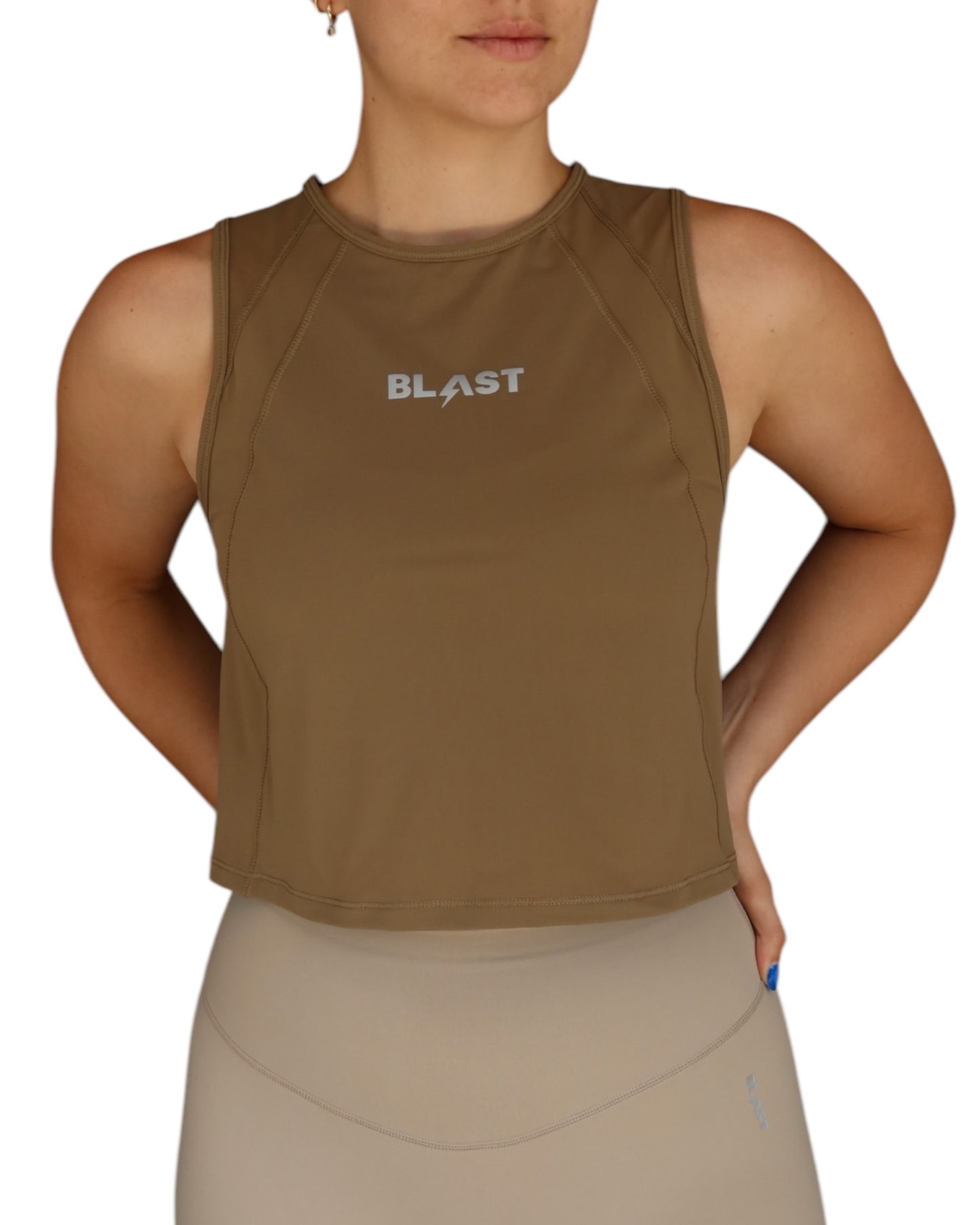 Crop Top Básico Mocha