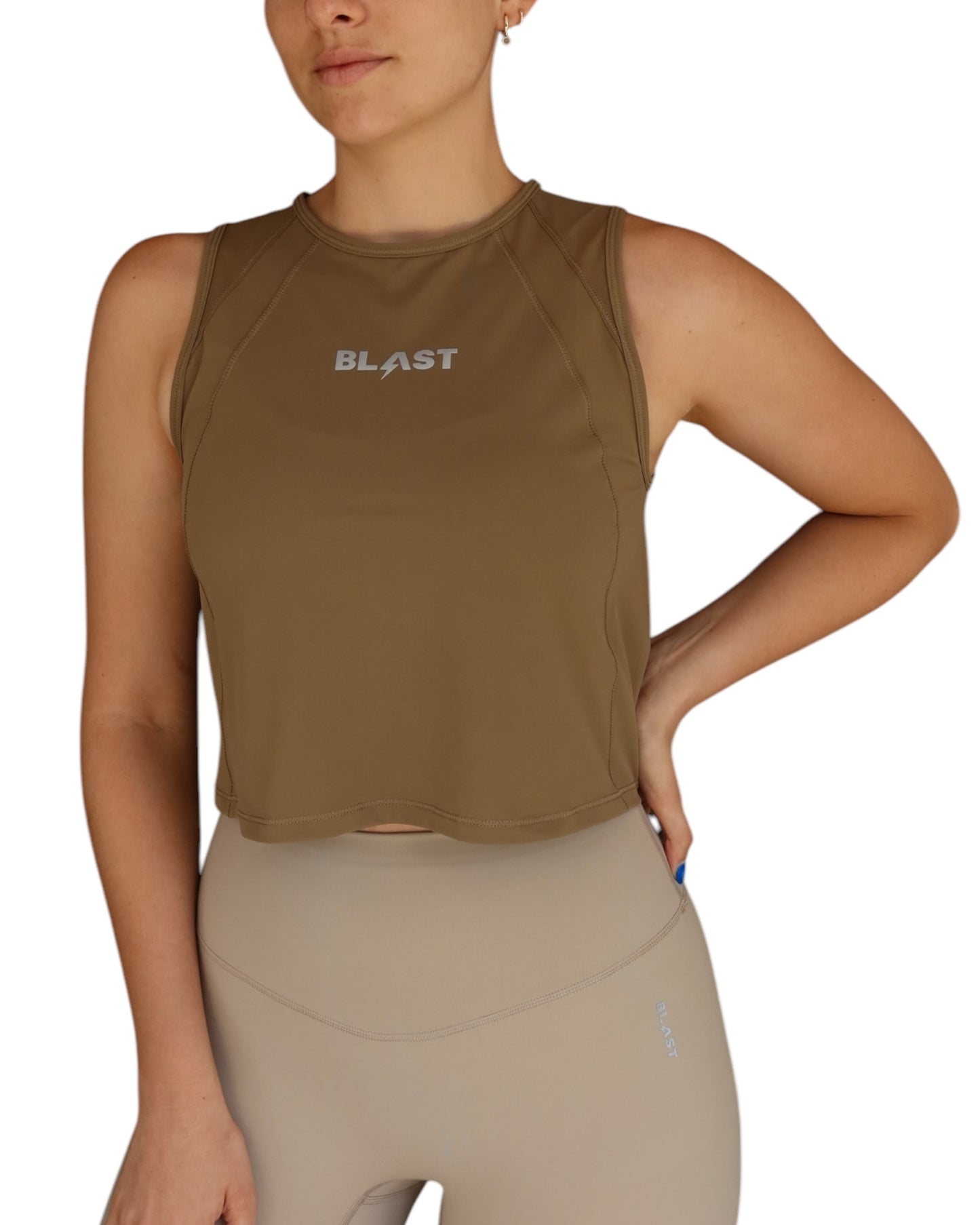 Crop Top Básico Mocha