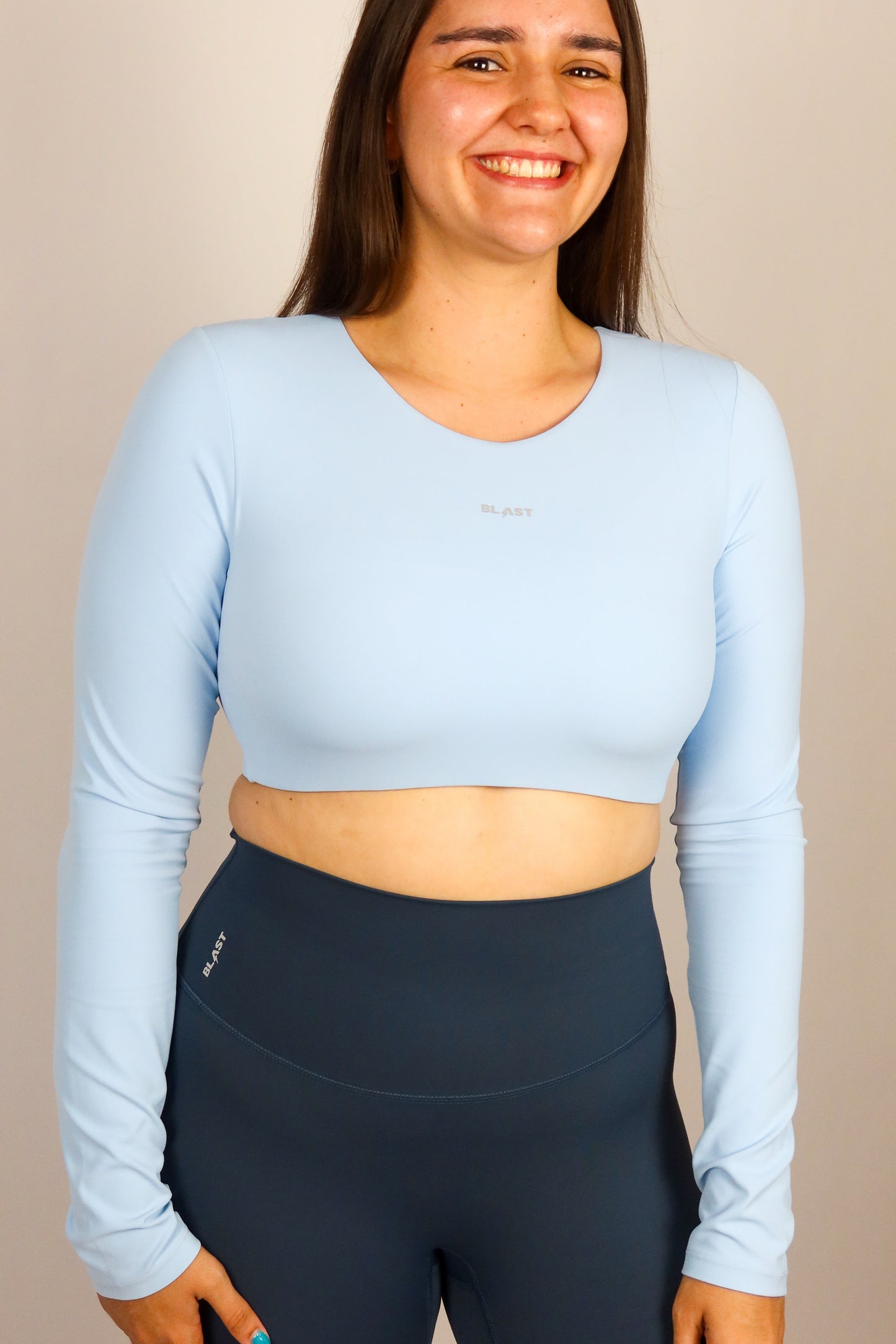 Long-Sleeve Top Baby Blue