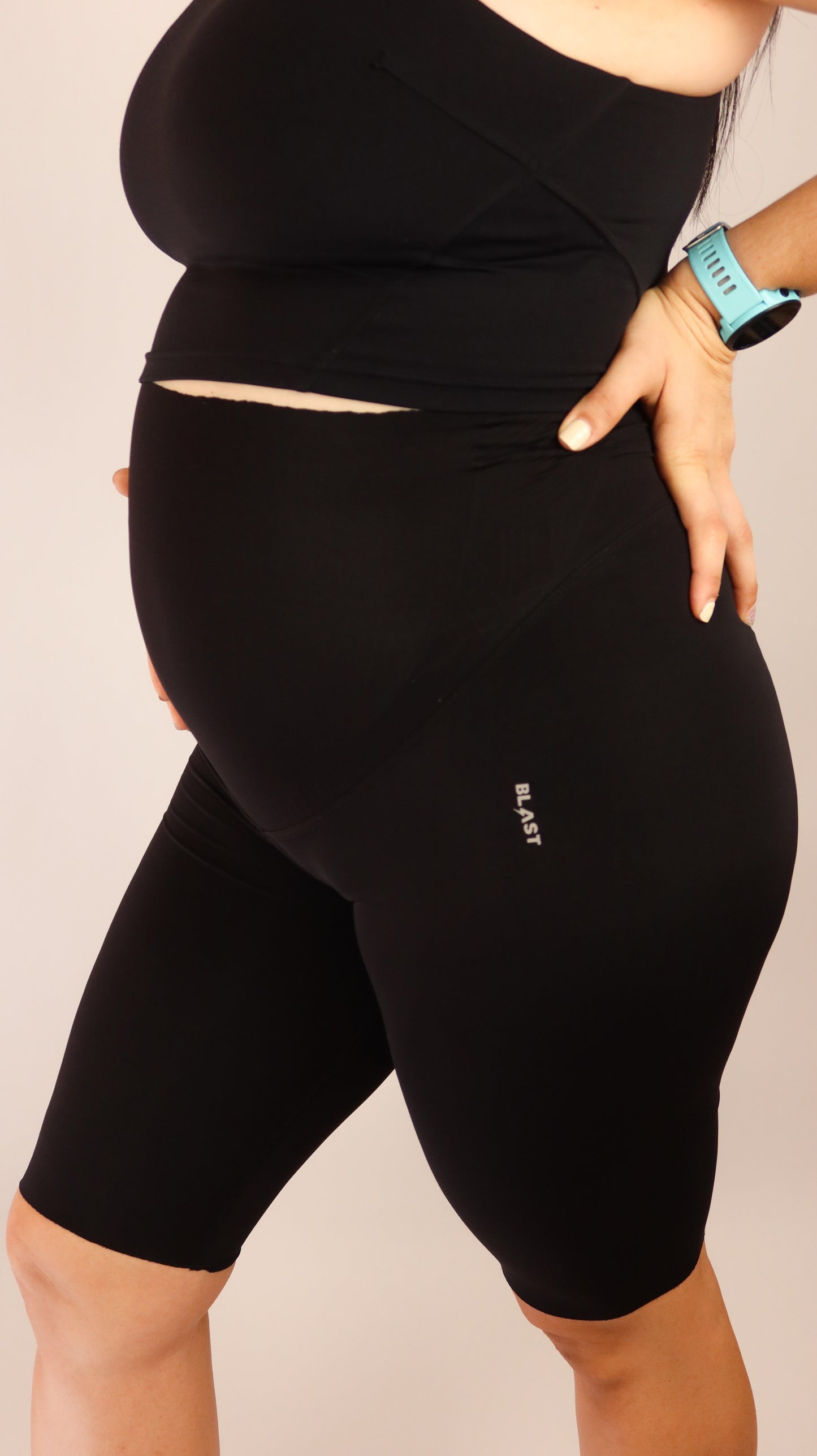 Maternity Biker Short Negro