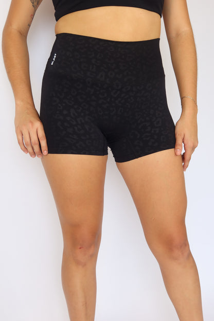 Booty Short Black Leopard