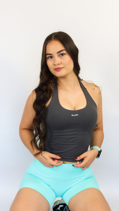 Gris - Muse Halter Tank Top