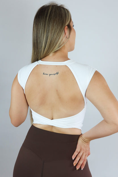 Twist Crop Top Blanco