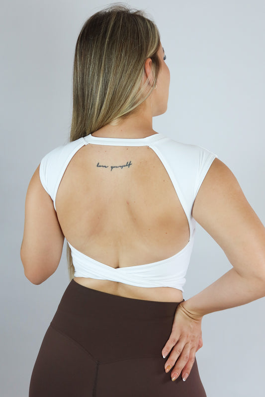 Twist Crop Top Blanco