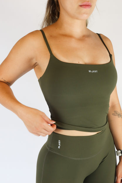 Moss Green - Wide Tank Top