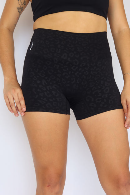 Booty Short Black Leopard