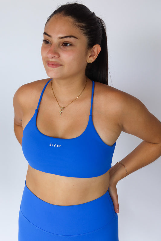 Strap Top Azul Neón