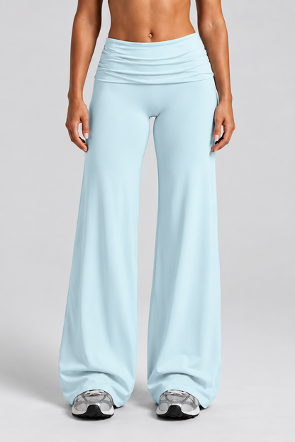 Light Blue - Folded Waist Pant