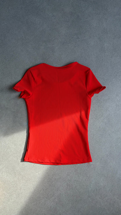 Ribbed Tee Naranja