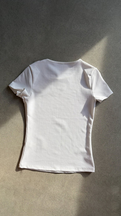 Ribbed Tee Blanca