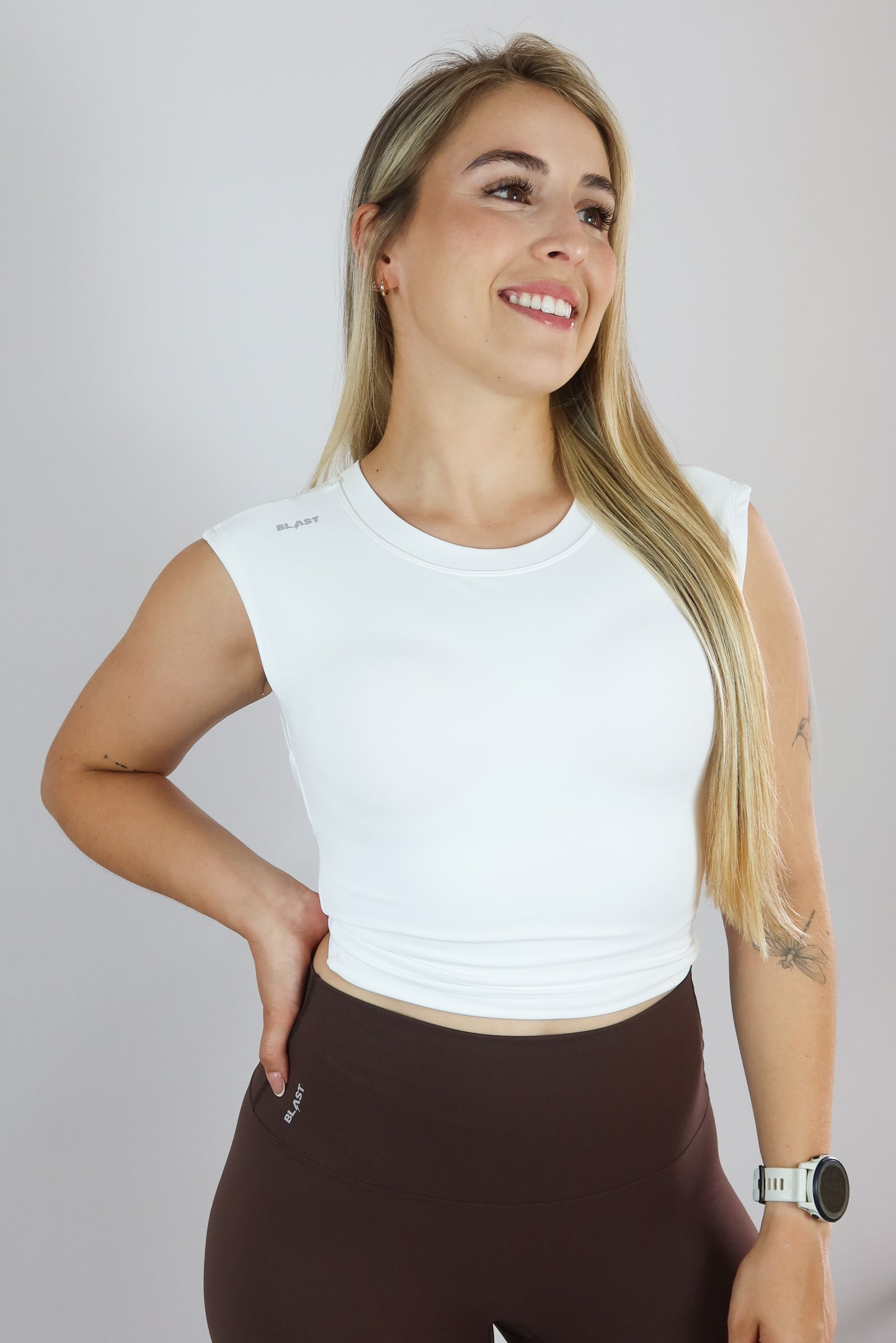 Twist Crop Top Blanco
