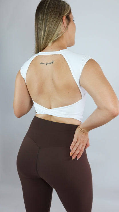 Twist Crop Top Blanco