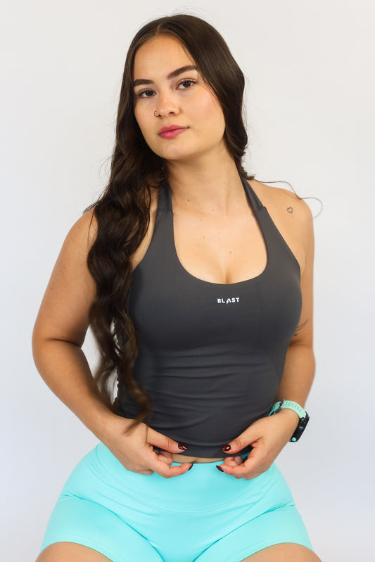 Gris - Muse Halter Tank Top