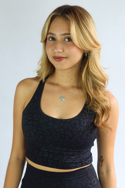 Push Top Black Leopard