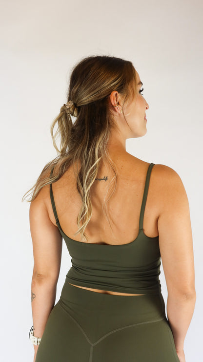 Moss Green - Wide Tank Top