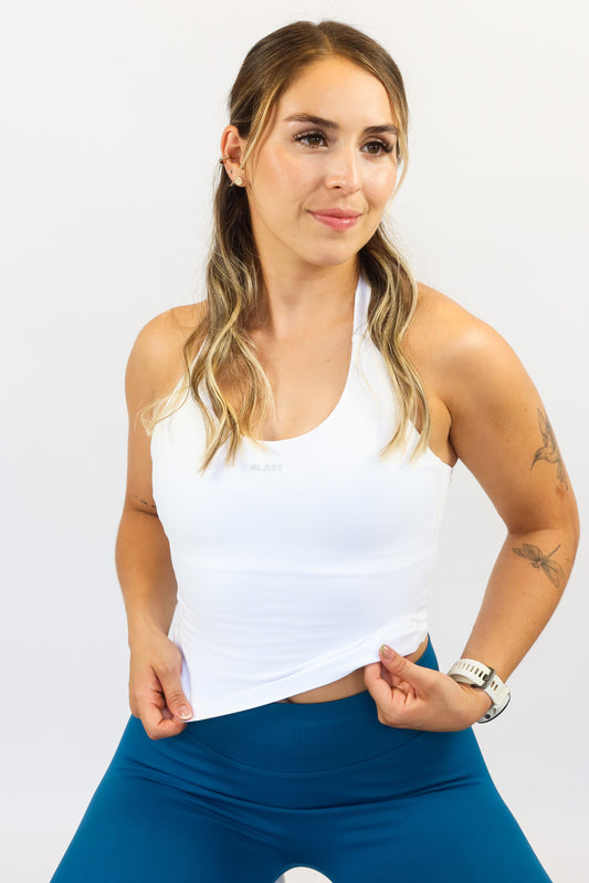 Blanco - Muse Halter Tank Top