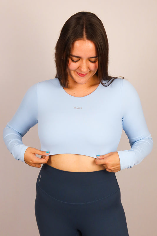 Long-Sleeve Top Baby Blue